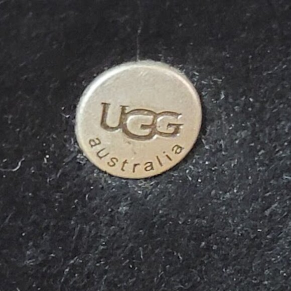 UGG SURFCAT 5158 Size 7 Leather Sheepskin Black Mid-Calf Lace Up Snow Boots - Picture 4 of 10